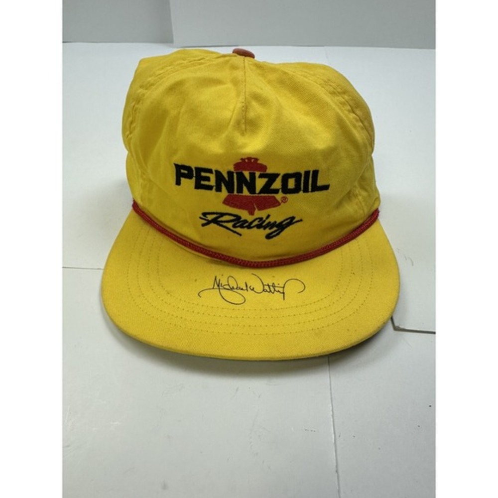 Vintage Pennzoil Michael Waltrip‎ yellow Nascar racing hat